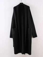 Patch Pockets Belted Knit Coat