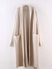 Patch Pockets Belted Knit Coat