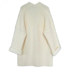 Patch Pockets Knit Coat
