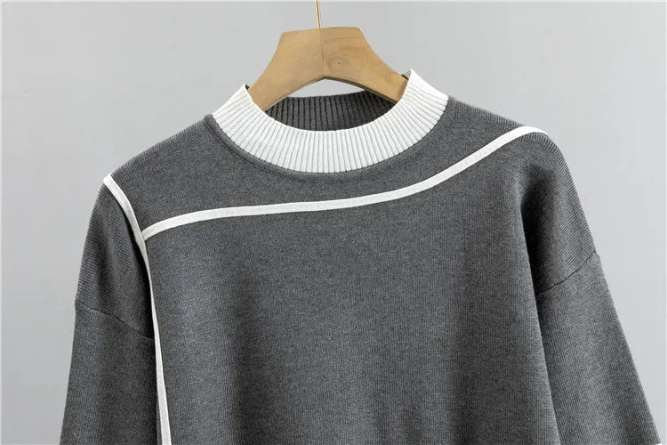 Patch Pockets Knitted Sweater + Pants Set
