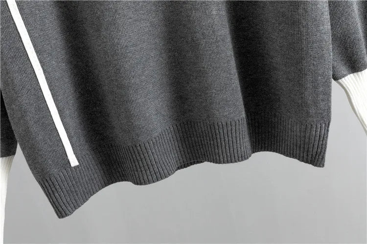 Patch Pockets Knitted Sweater + Pants Set