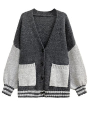 Patch Pockets Loose Knit Sweater