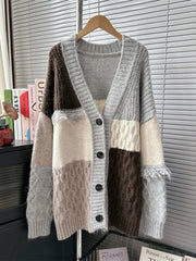 Patchwork Cable Knit Jacket