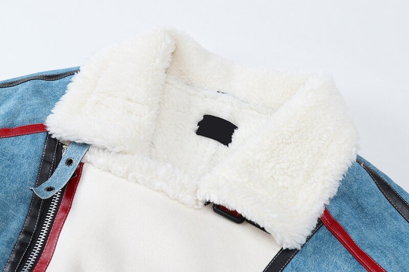 Patchwork Lambswool Rider Jacket