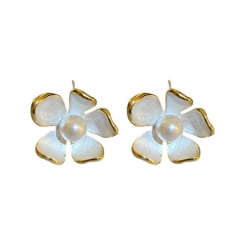 Pearl Flower Earrings