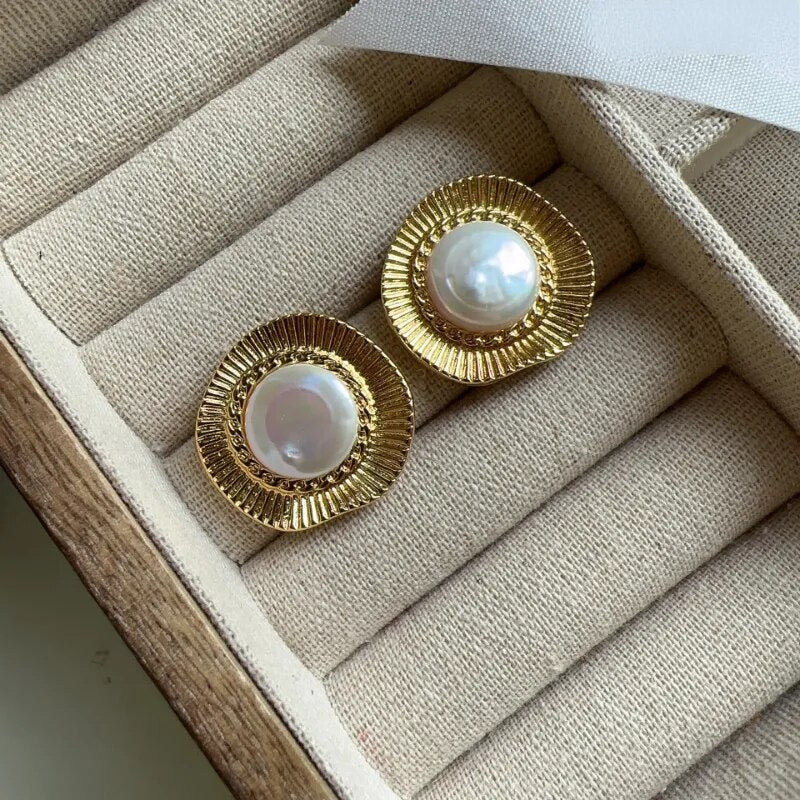 Pearl Stud Earrings