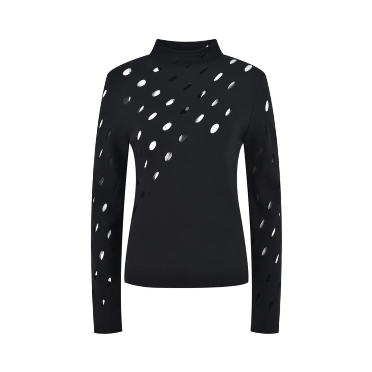 Peepholes Slim Fit Knit Sweater