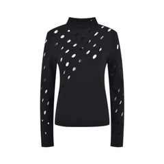 Peepholes Slim Fit Knit Sweater