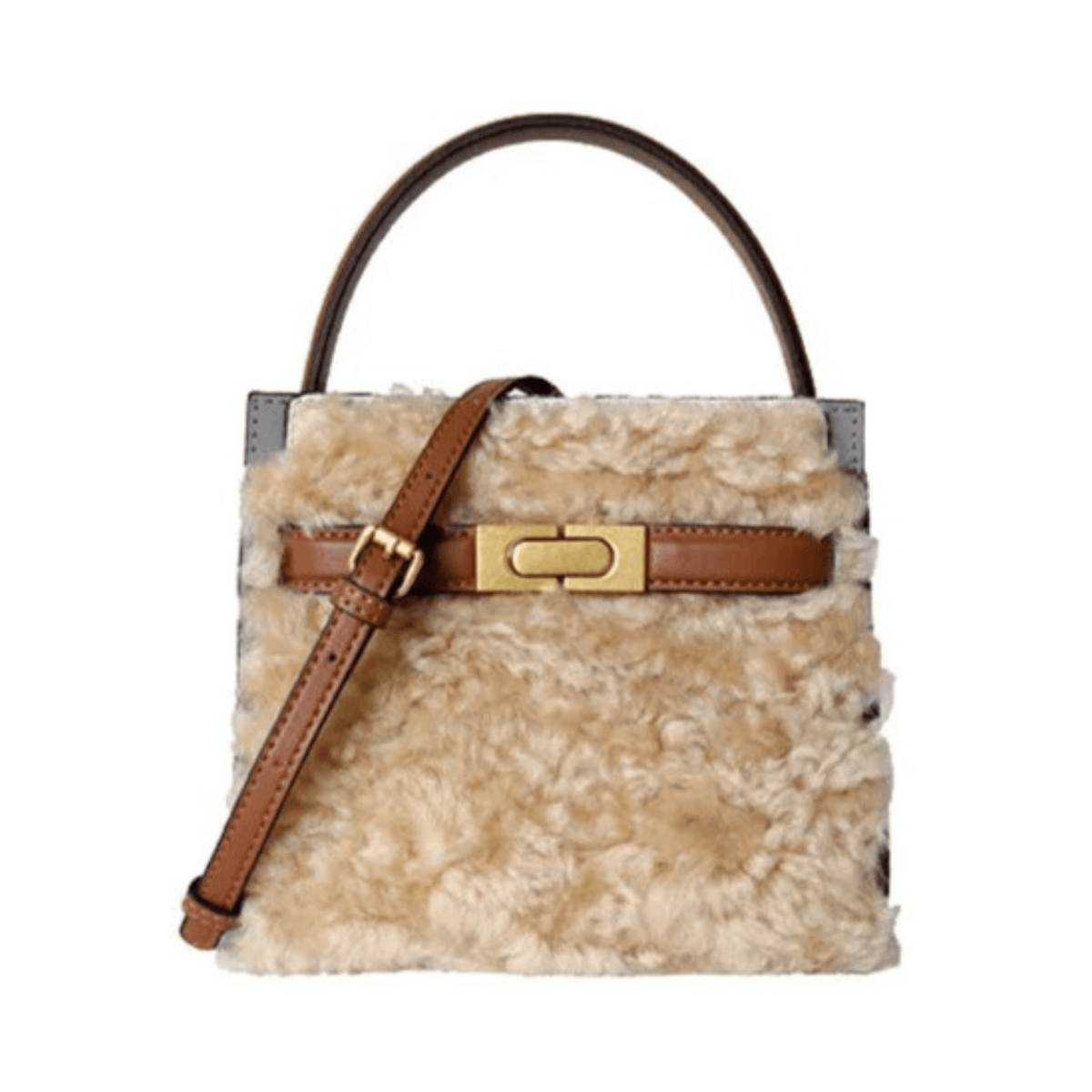 Petite Fluffy Wool Double Bag