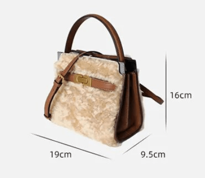 Petite Fluffy Wool Double Bag