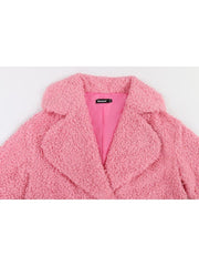 Pink Fuzzy Faux Fur Jacket