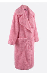 Pink Fuzzy Faux Fur Jacket