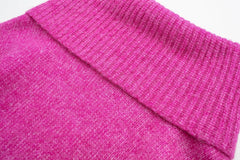 Pink Knit Maxi Sweater Dress