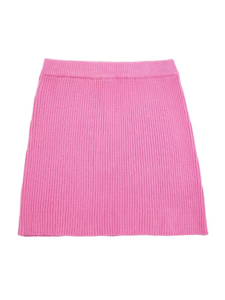 Pink Knit Turtleneck Set
