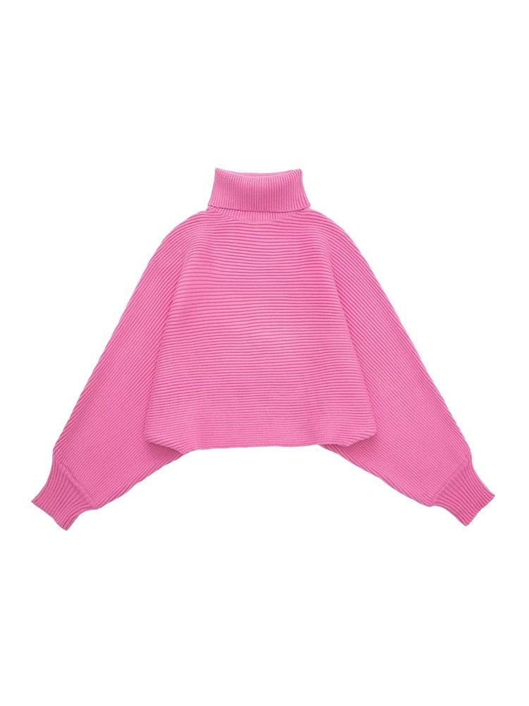 Pink Knit Turtleneck Set
