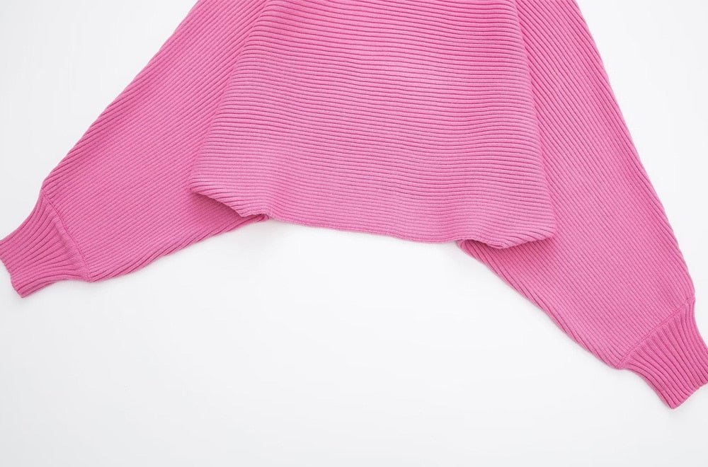 Pink Knit Turtleneck Set