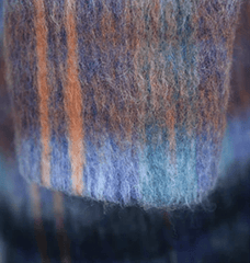 Plaid Blues Loose Fit Coat