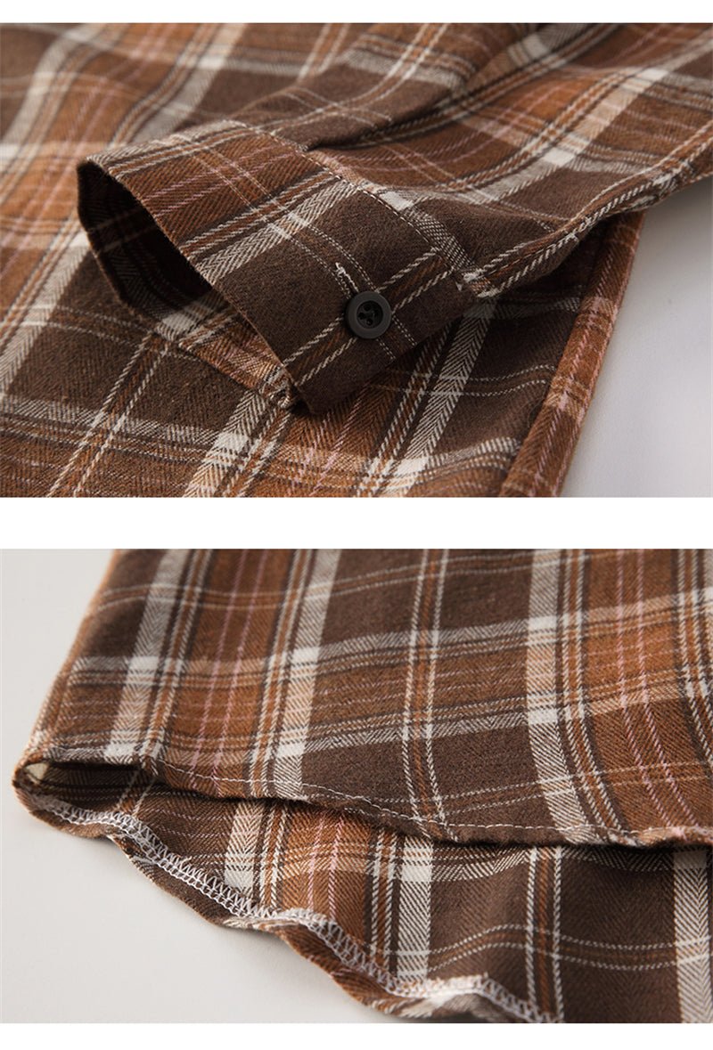 Plaid Drop Shoulder Flannel Top