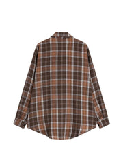 Plaid Drop Shoulder Flannel Top
