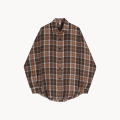 Plaid Drop Shoulder Flannel Top