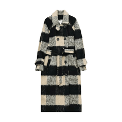 Plaid Goose Down Winter Coat