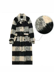 Plaid Goose Down Winter Coat