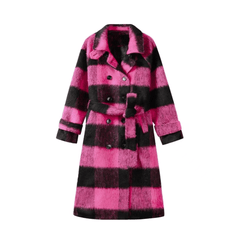 Plaid Goose Down Winter Coat