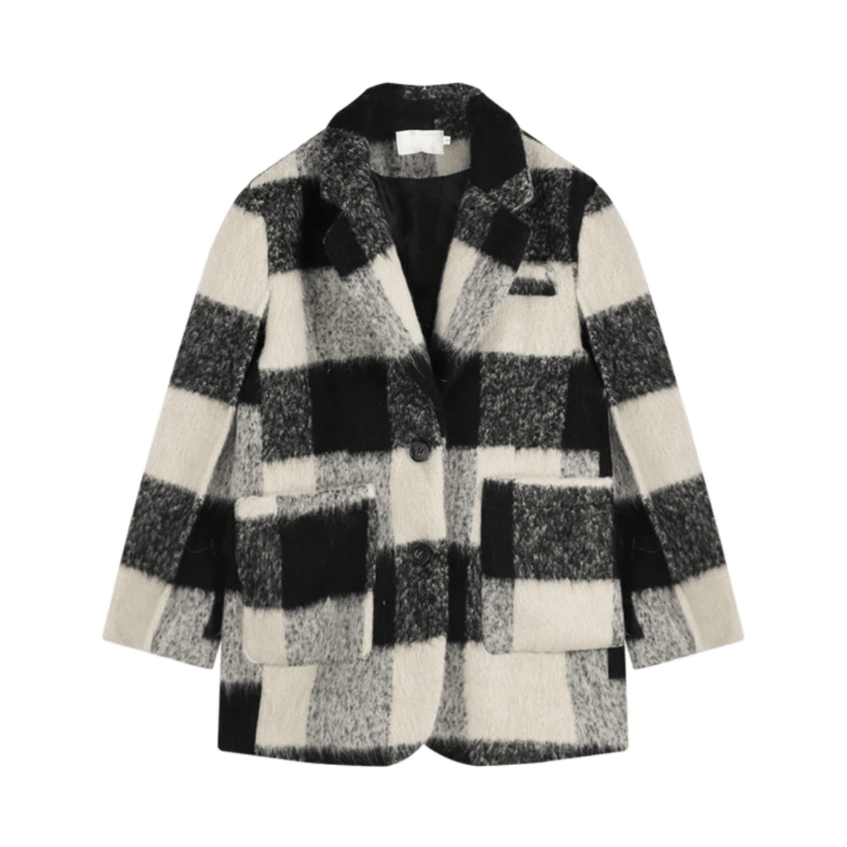 Plaid Thickened Notched Suit Jacket