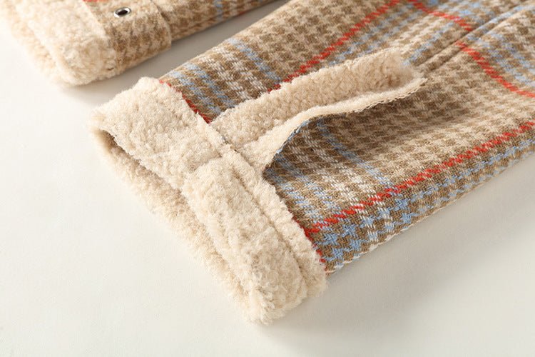 Plaid Warm Woolen Short Coat