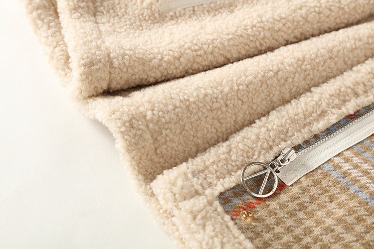Plaid Warm Woolen Short Coat