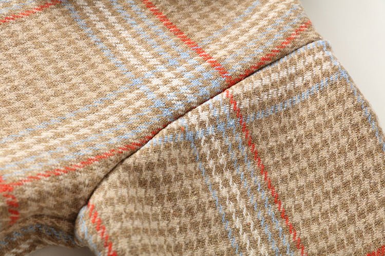 Plaid Warm Woolen Short Coat