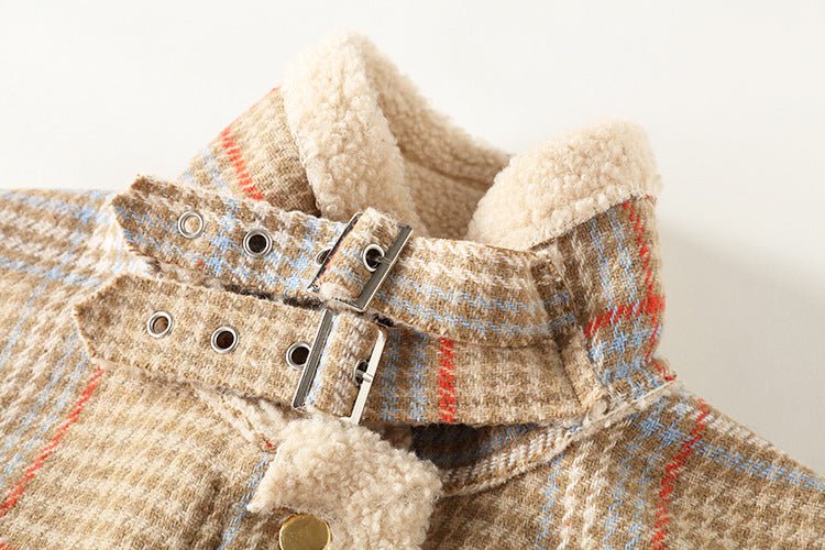 Plaid Warm Woolen Short Coat