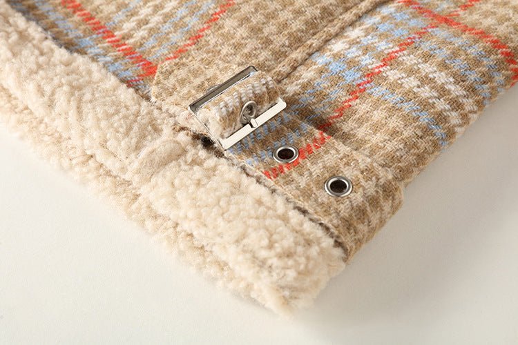 Plaid Warm Woolen Short Coat