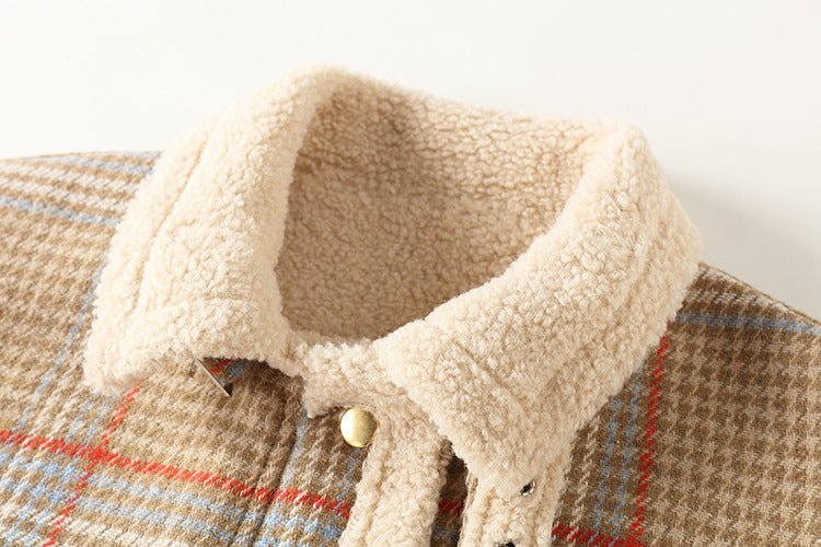 Plaid Warm Woolen Short Coat