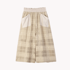 Plaid Wide Leg Loose Pants