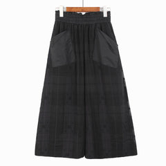 Plaid Wide Leg Loose Pants