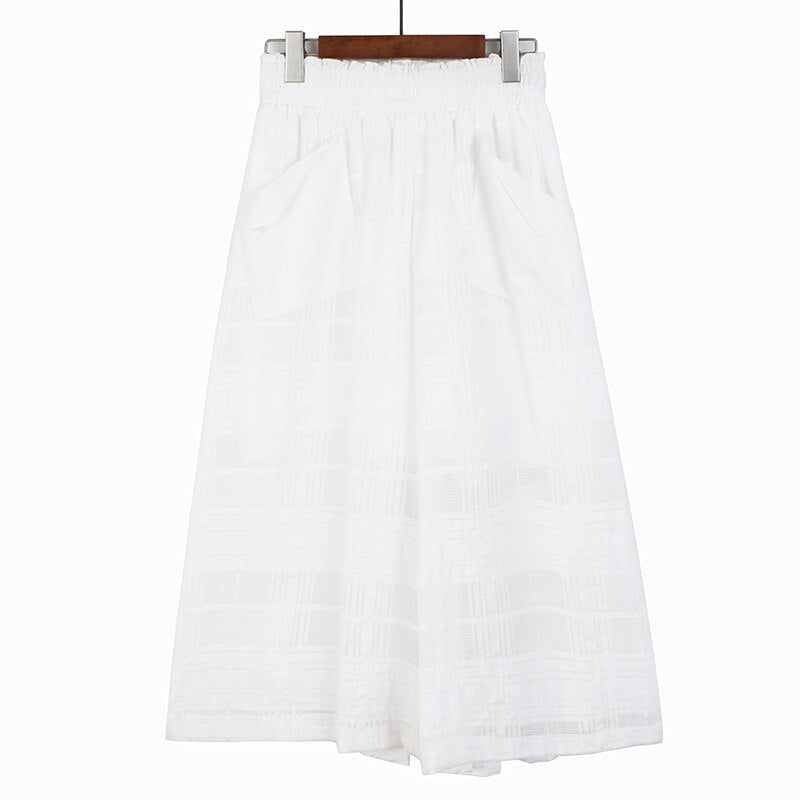 Plaid Wide Leg Loose Pants