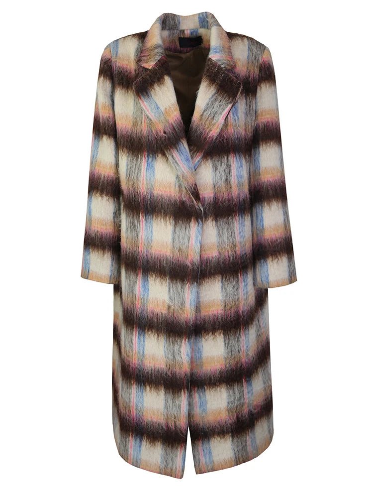 Plaid Wool Coat