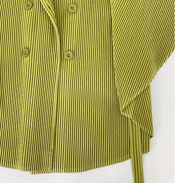 Pleated Fringed Hem Top + Skirt Set - @jariatudanita