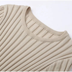 Pleated Knit Maxi Dress