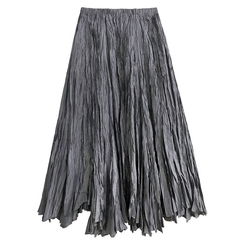 Pleated Loose-Fit Full Skirt