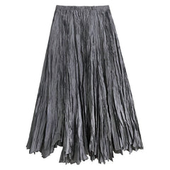 Pleated Loose-Fit Full Skirt