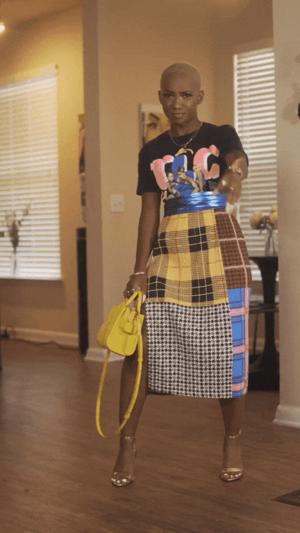 Pleated Plaid Pencil Skirt - @angelleslife