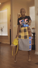 Pleated Plaid Pencil Skirt - @angelleslife