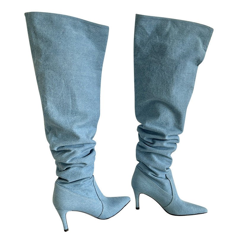 Pleated Wide Sleeve Barrel Boots