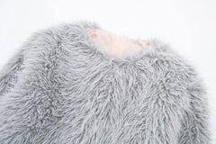 Plush Faux Fur Short Coat