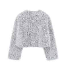 Plush Faux Fur Short Coat