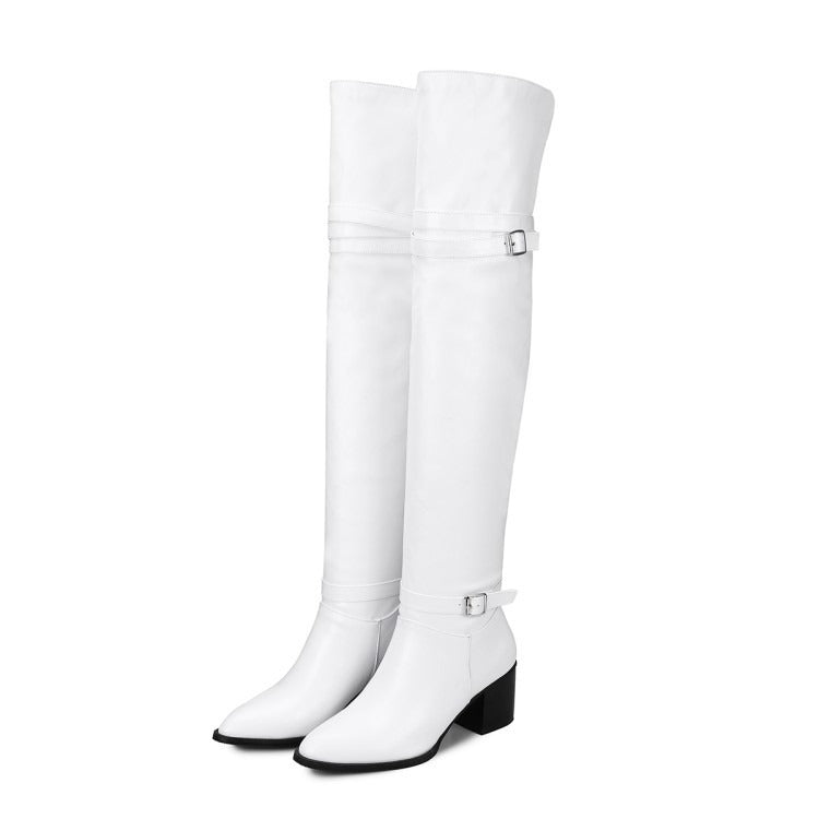 Plush Thigh-High Riding Boots