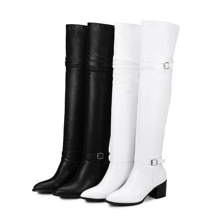 Plush Thigh-High Riding Boots