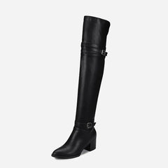 Plush Thigh-High Riding Boots